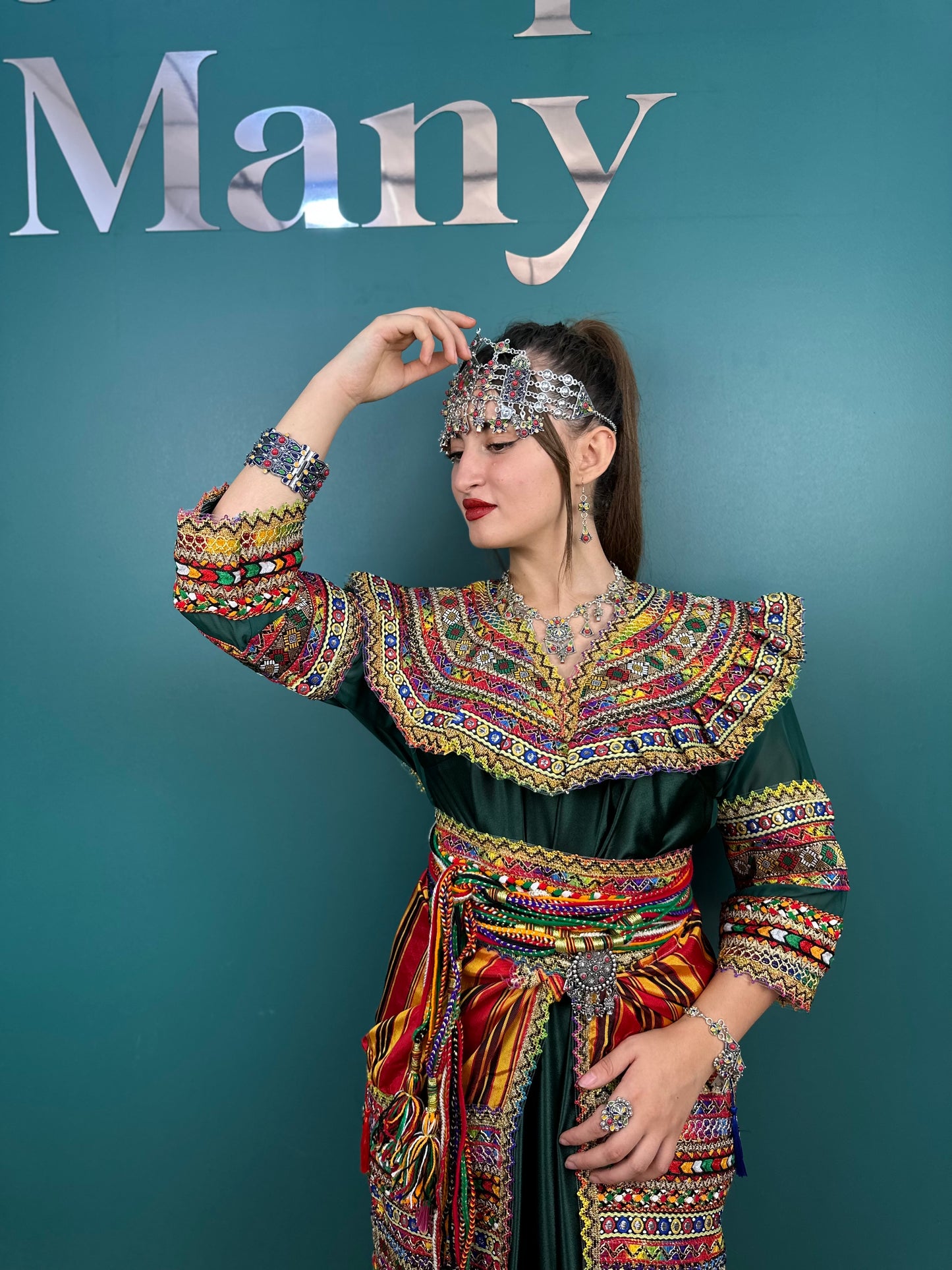 Robe kabyle Thiziri Verte