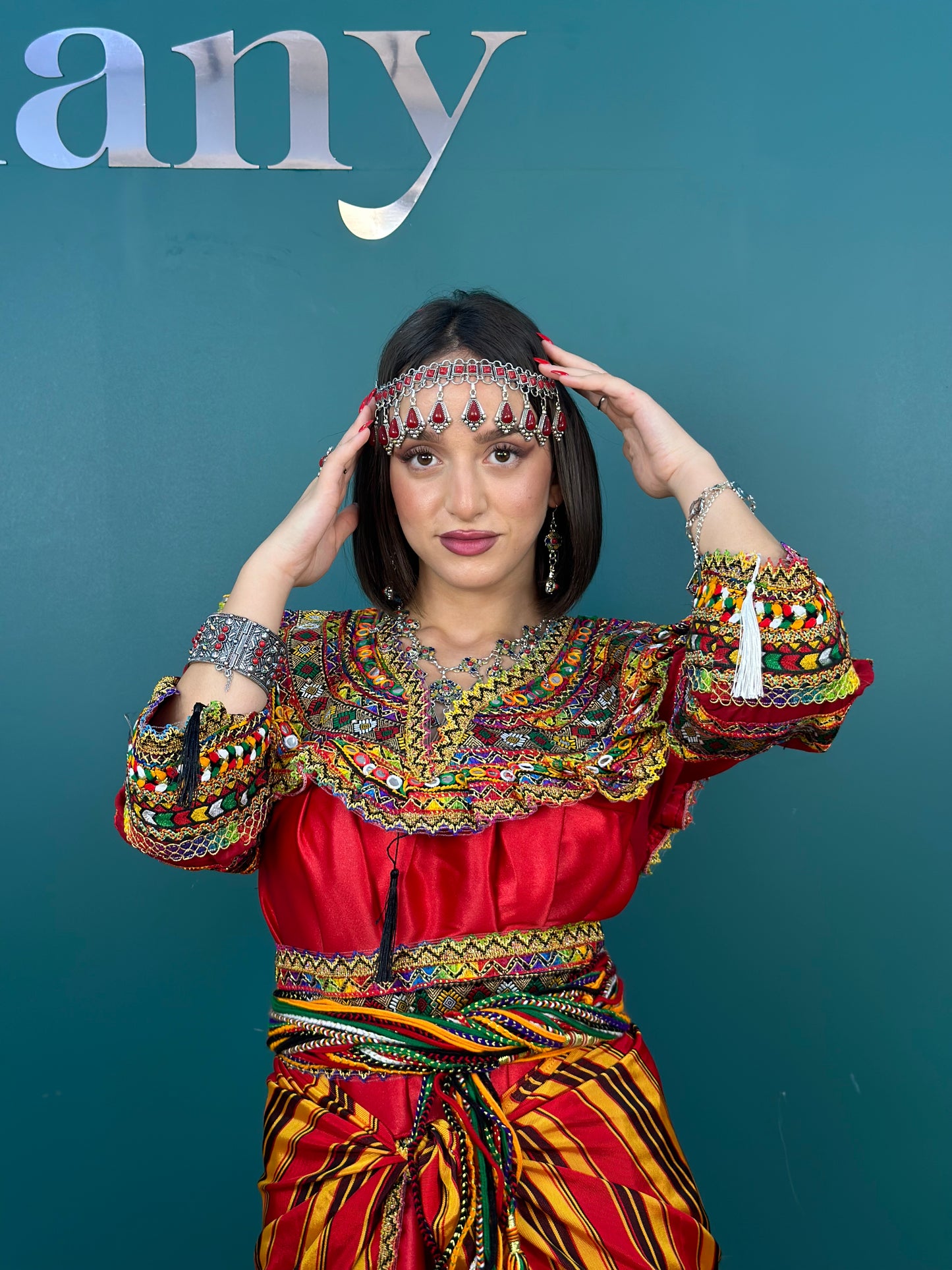 Robe kabyle Thiziri rouge