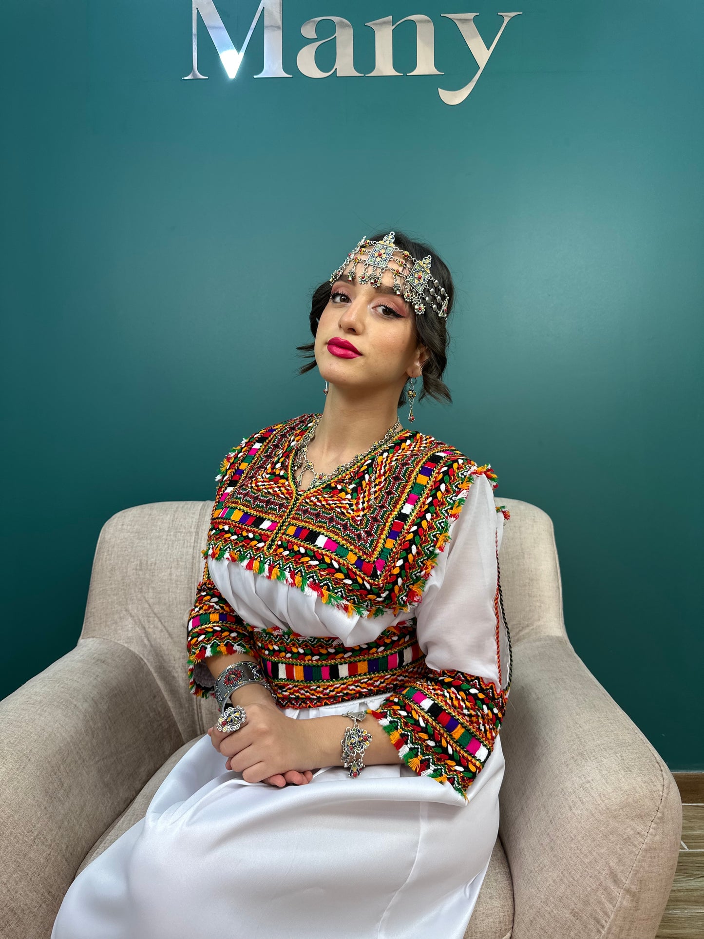 Robe kabyle simple Nina blanche