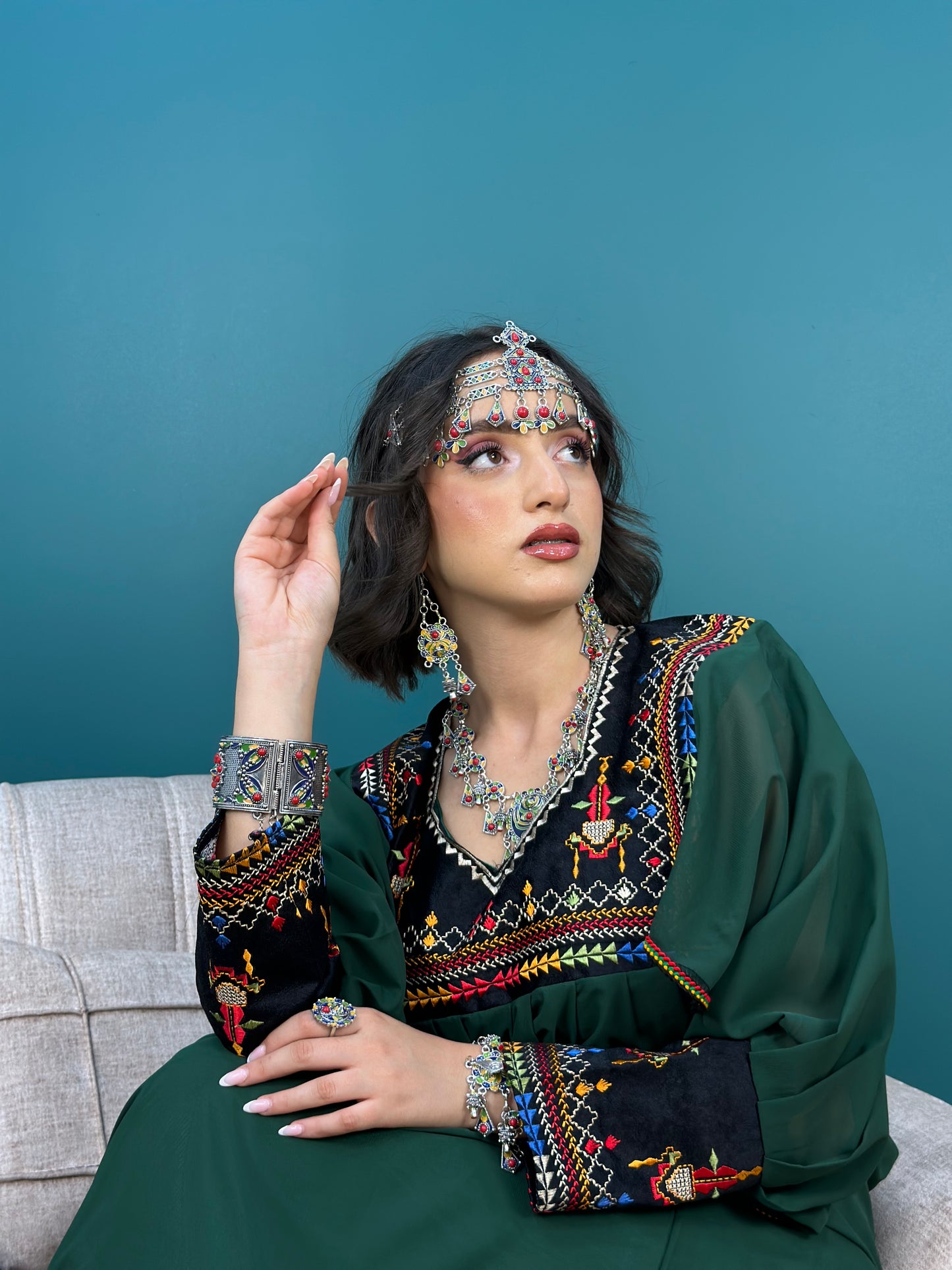 Robe Kabyle Thanina Verte