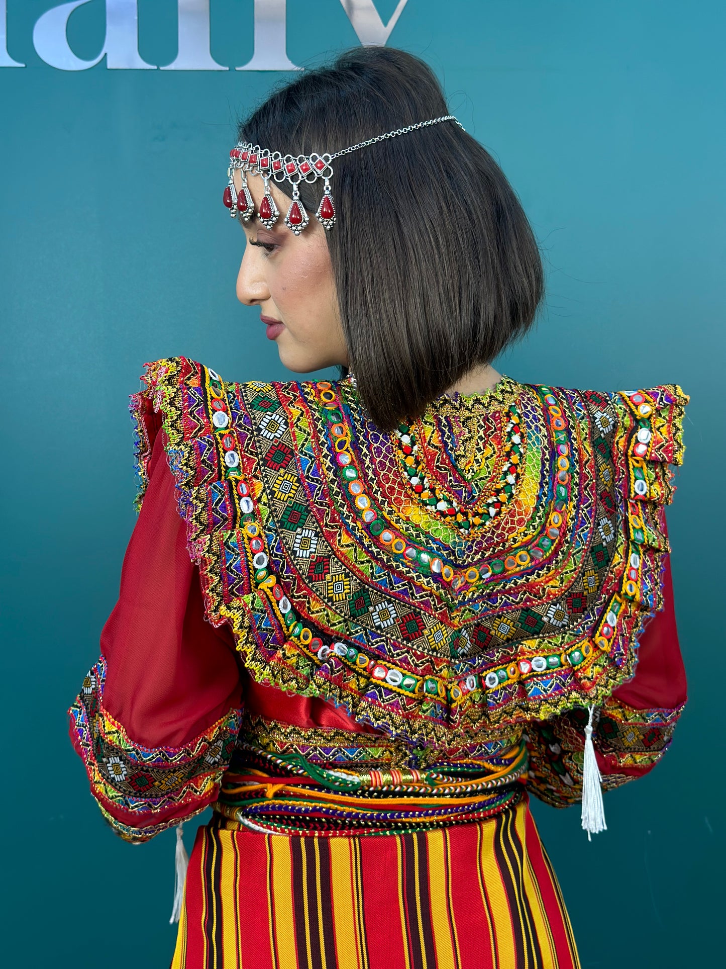 Robe kabyle Thiziri rouge