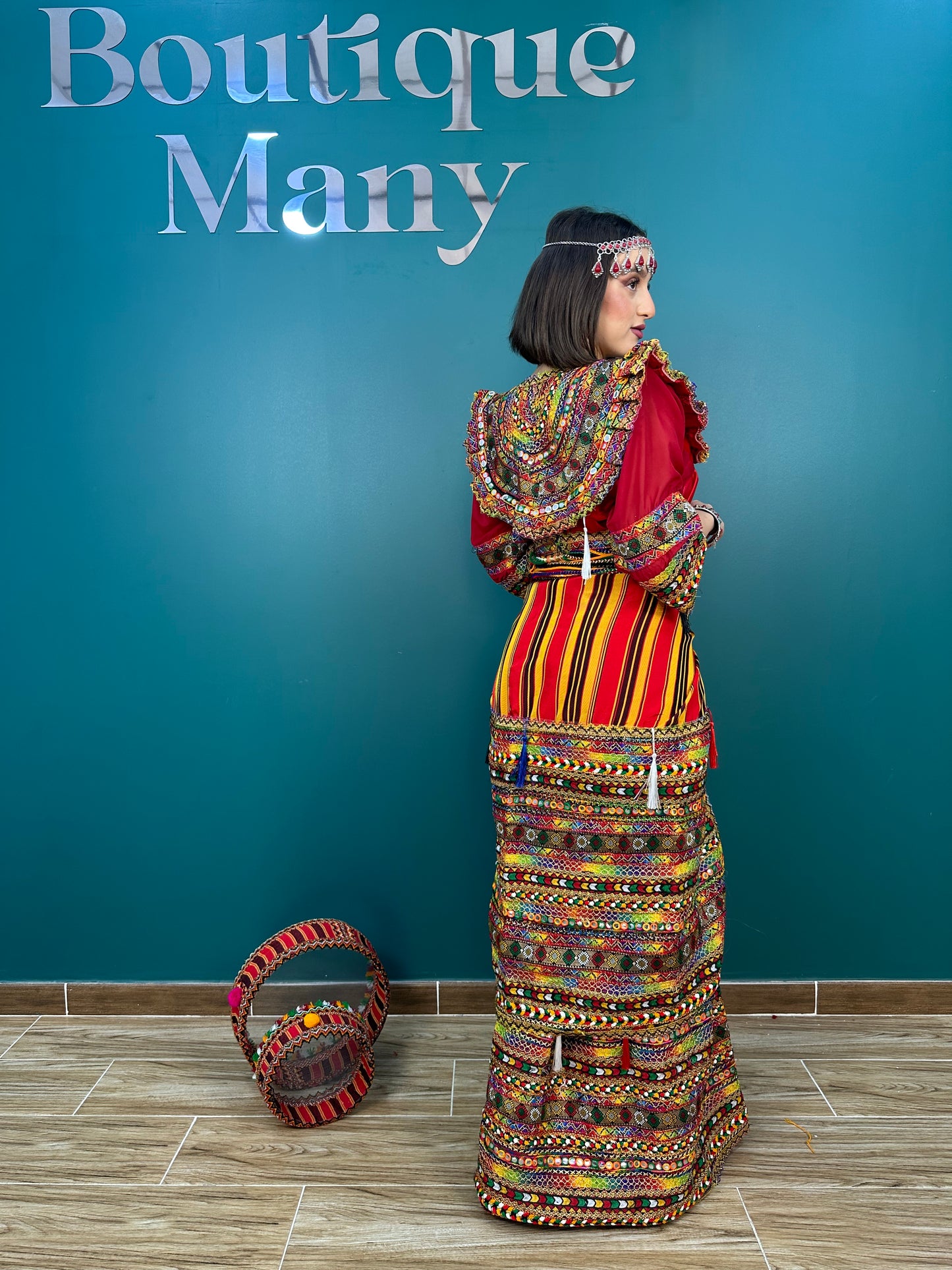 Robe kabyle Thiziri rouge