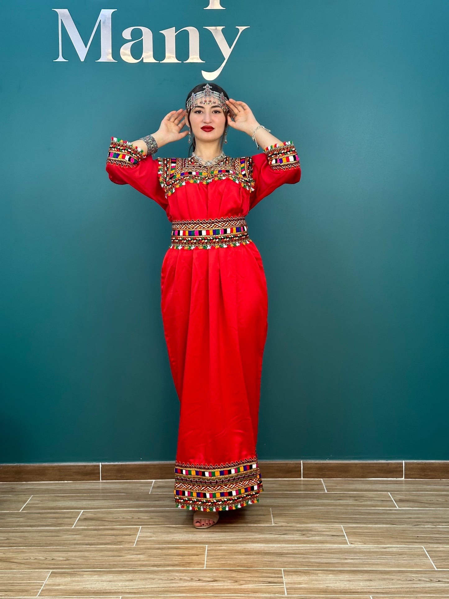 Robe Kabyle simple Nina rouge