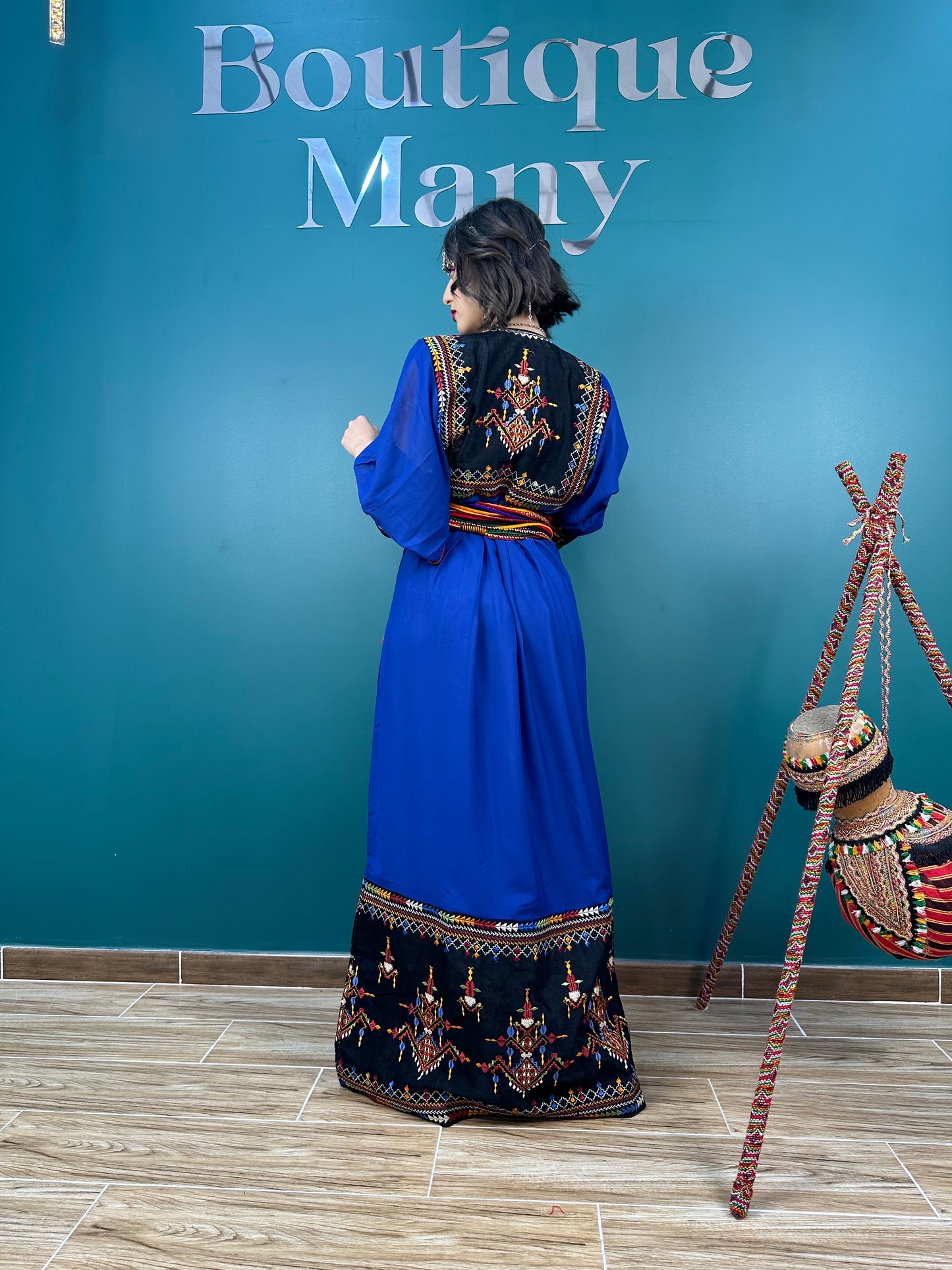 Robe Kabyle Thanina Bleue