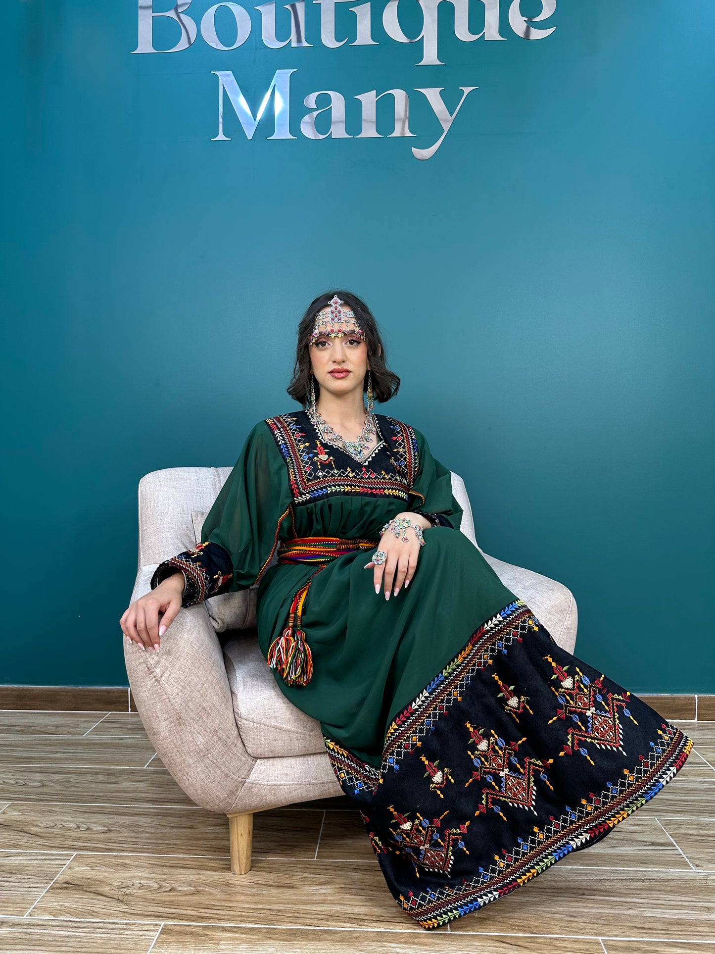 Robe Kabyle Thanina Verte