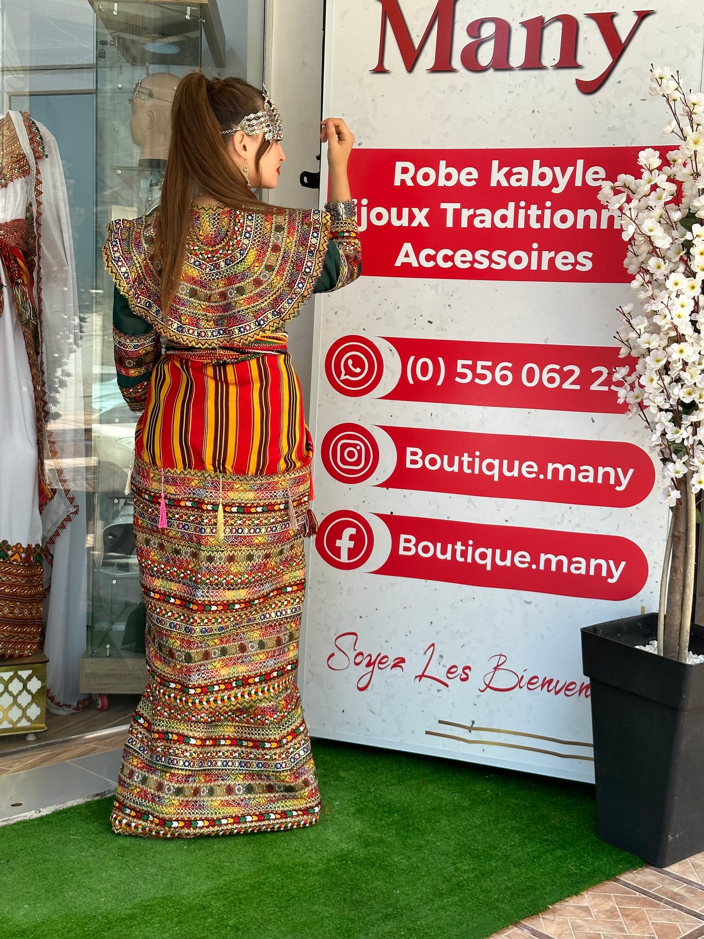 Robe kabyle Thiziri Verte