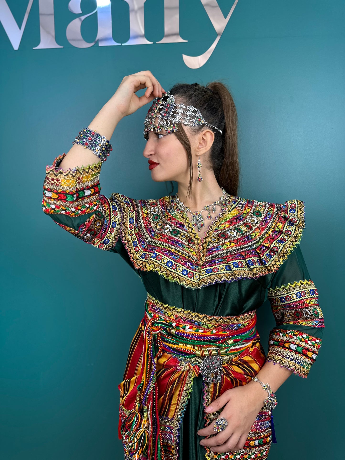 Robe kabyle Thiziri Verte
