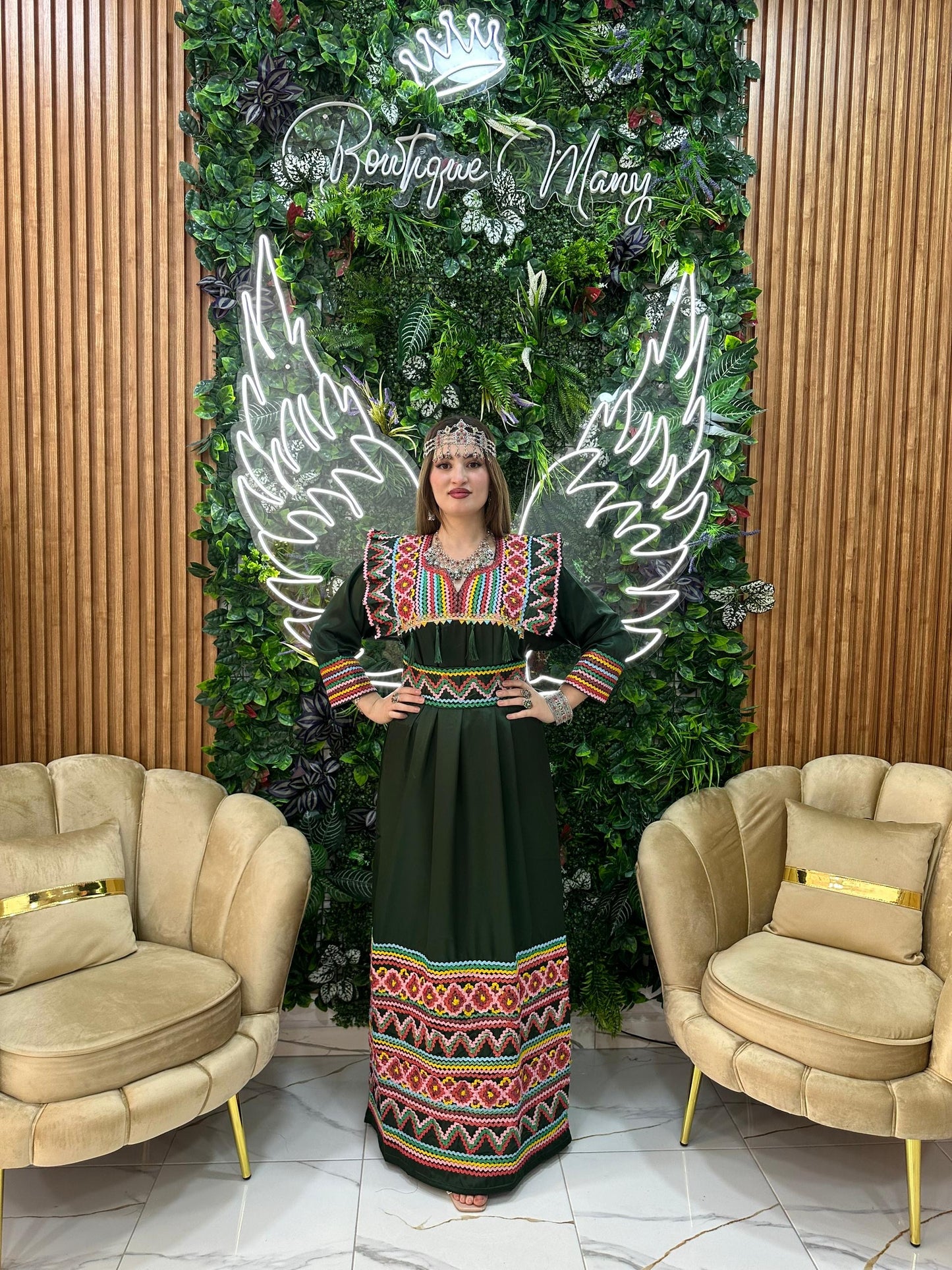 Lila – Robe Kabyle Artisanale Brodée | Élégance & Tradition