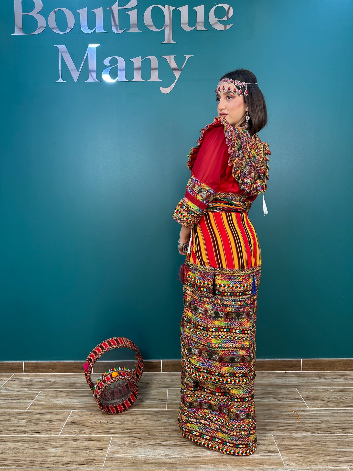 Robe kabyle Thiziri rouge