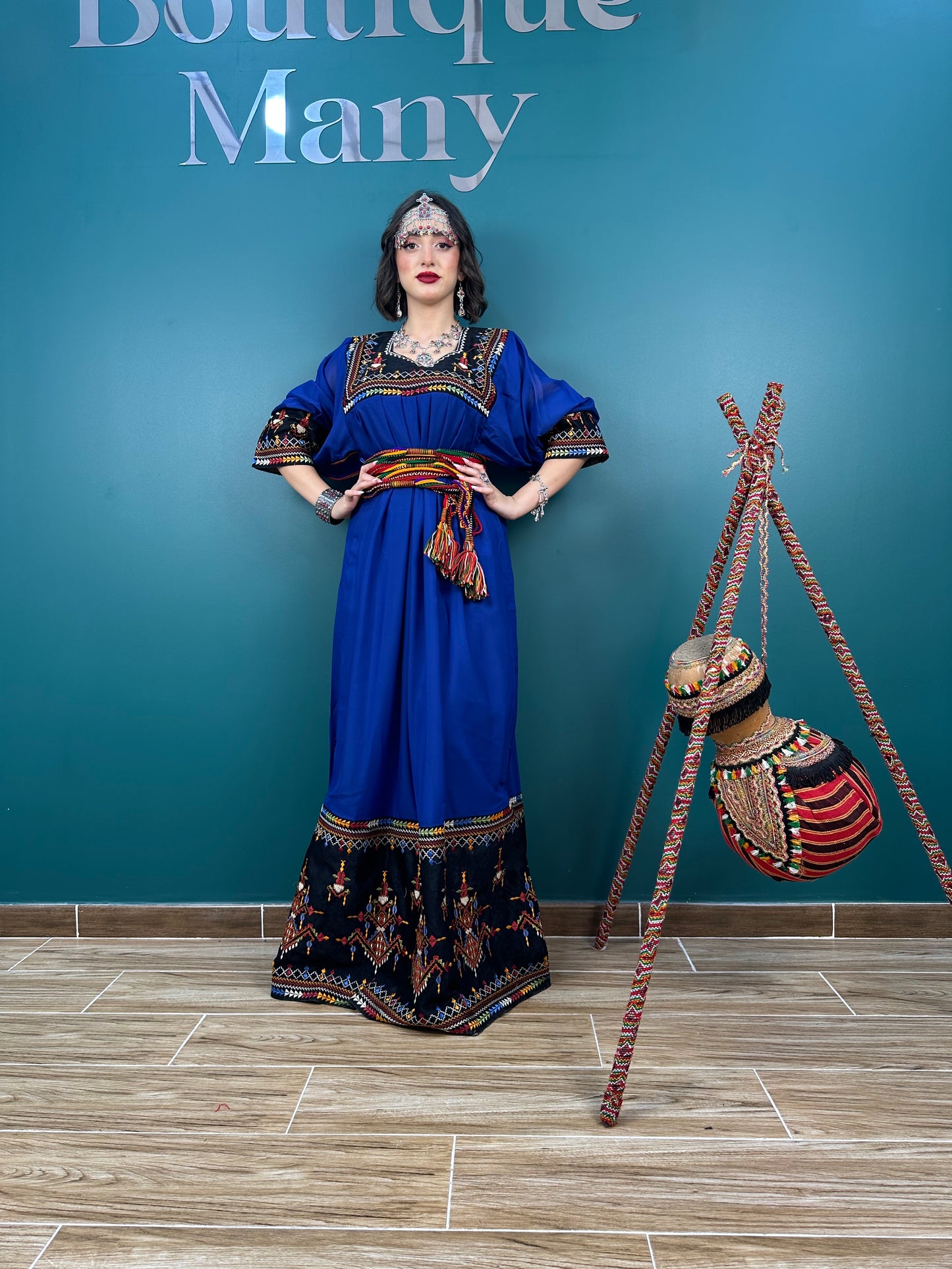 Robe Kabyle Thanina Bleue