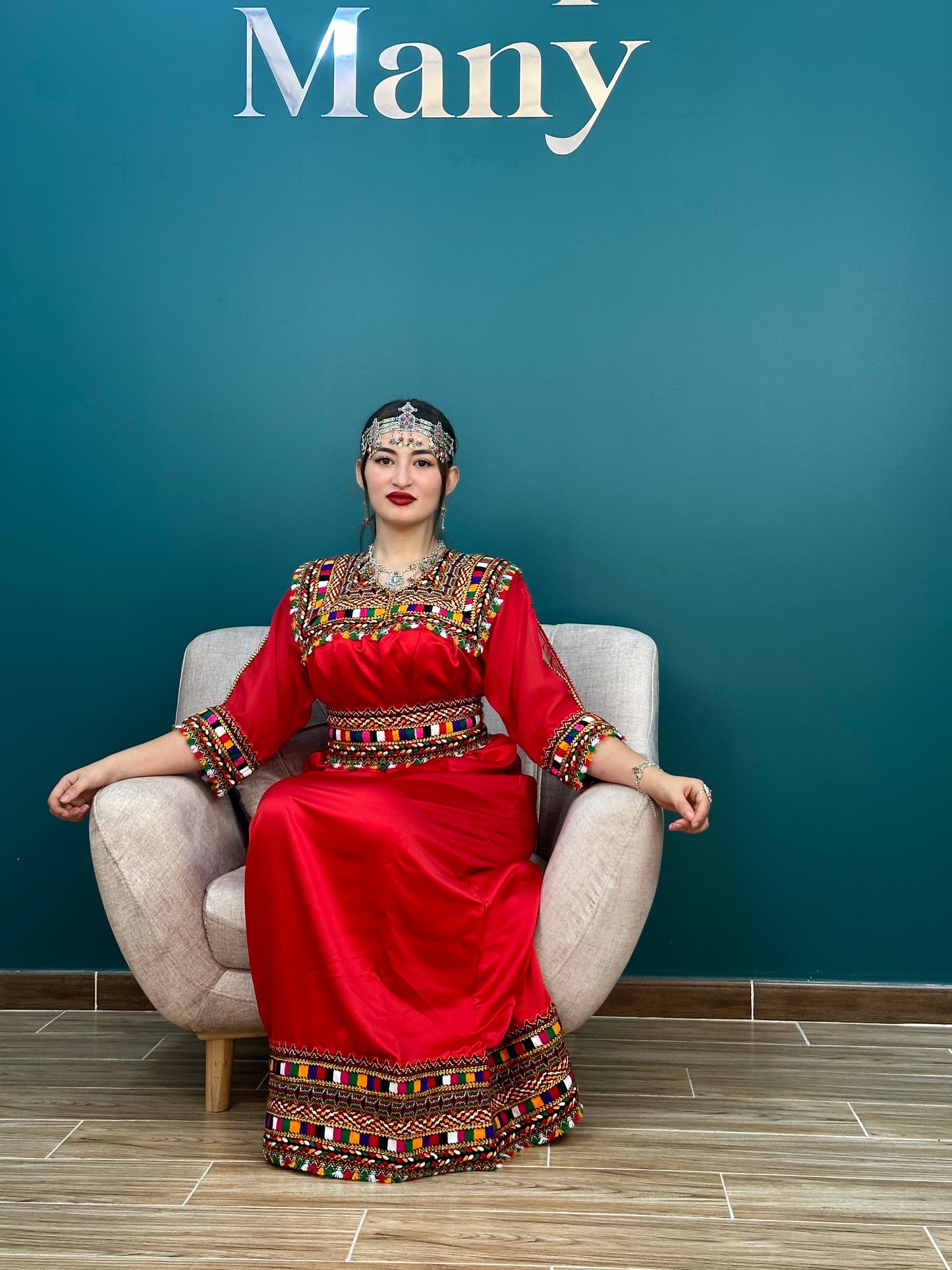Robe Kabyle simple Nina rouge