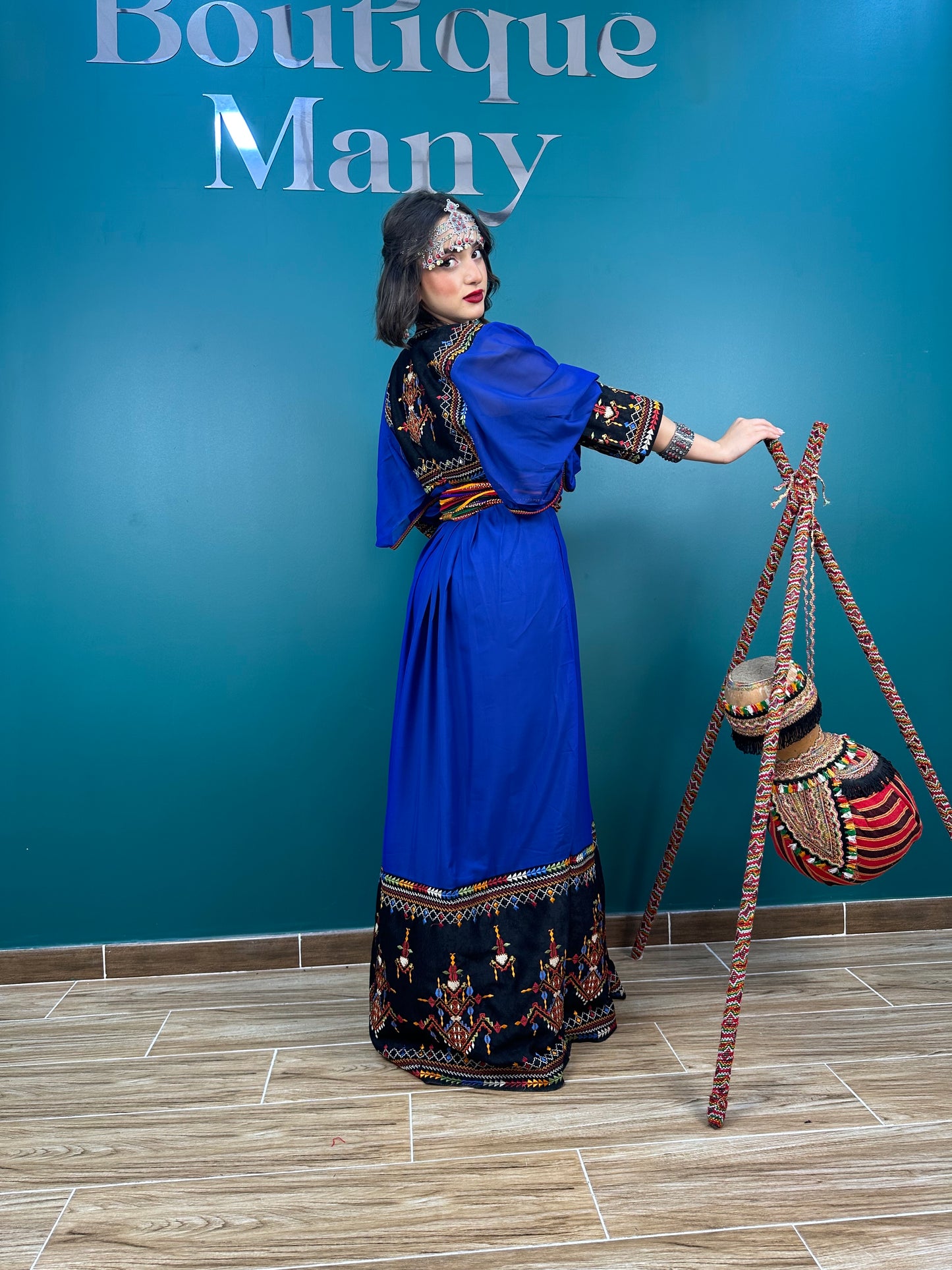 Robe Kabyle Thanina Bleue