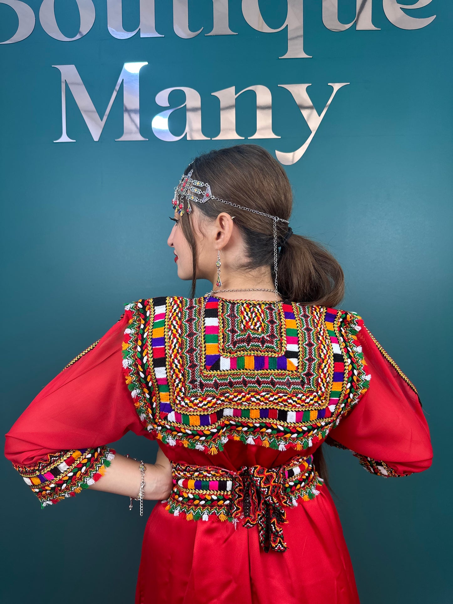 Robe Kabyle simple Nina rouge