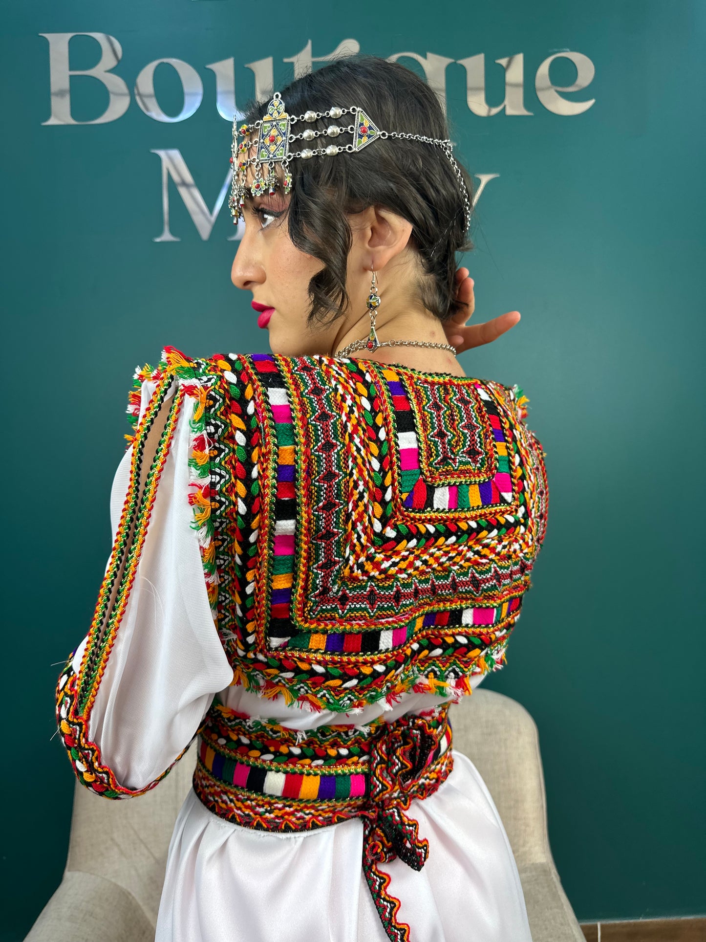 Robe kabyle simple Nina blanche