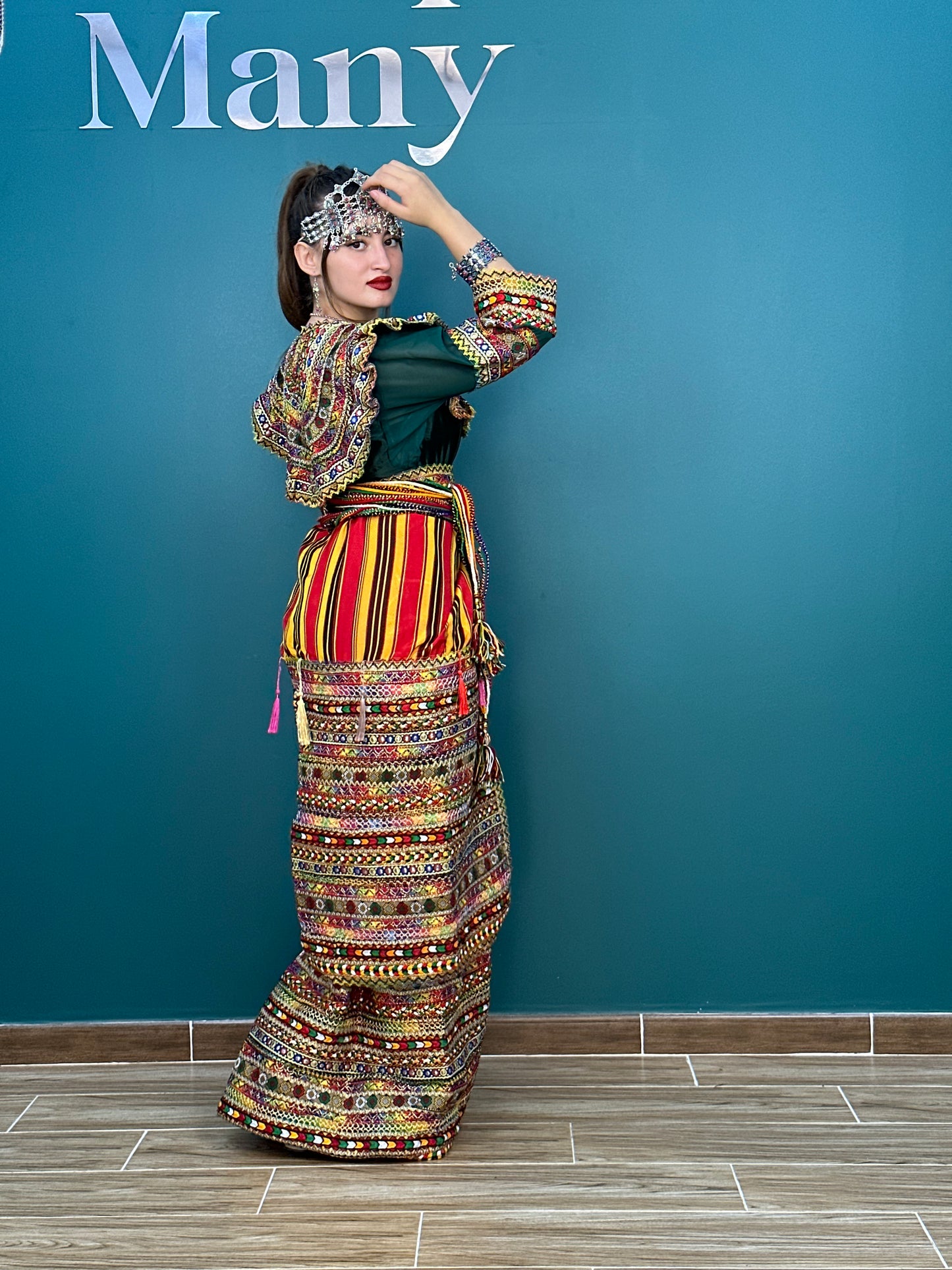 Robe kabyle Thiziri Verte