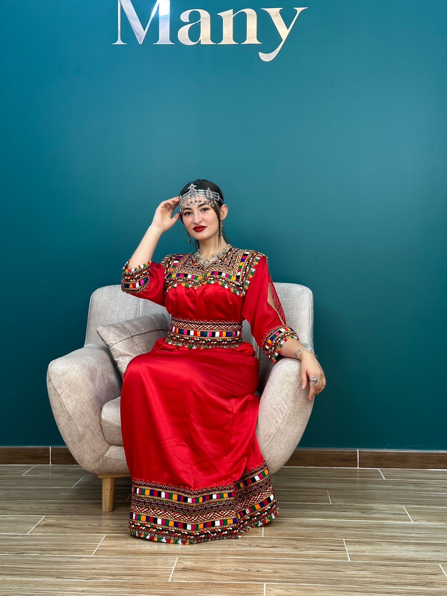 Robe Kabyle simple Nina rouge