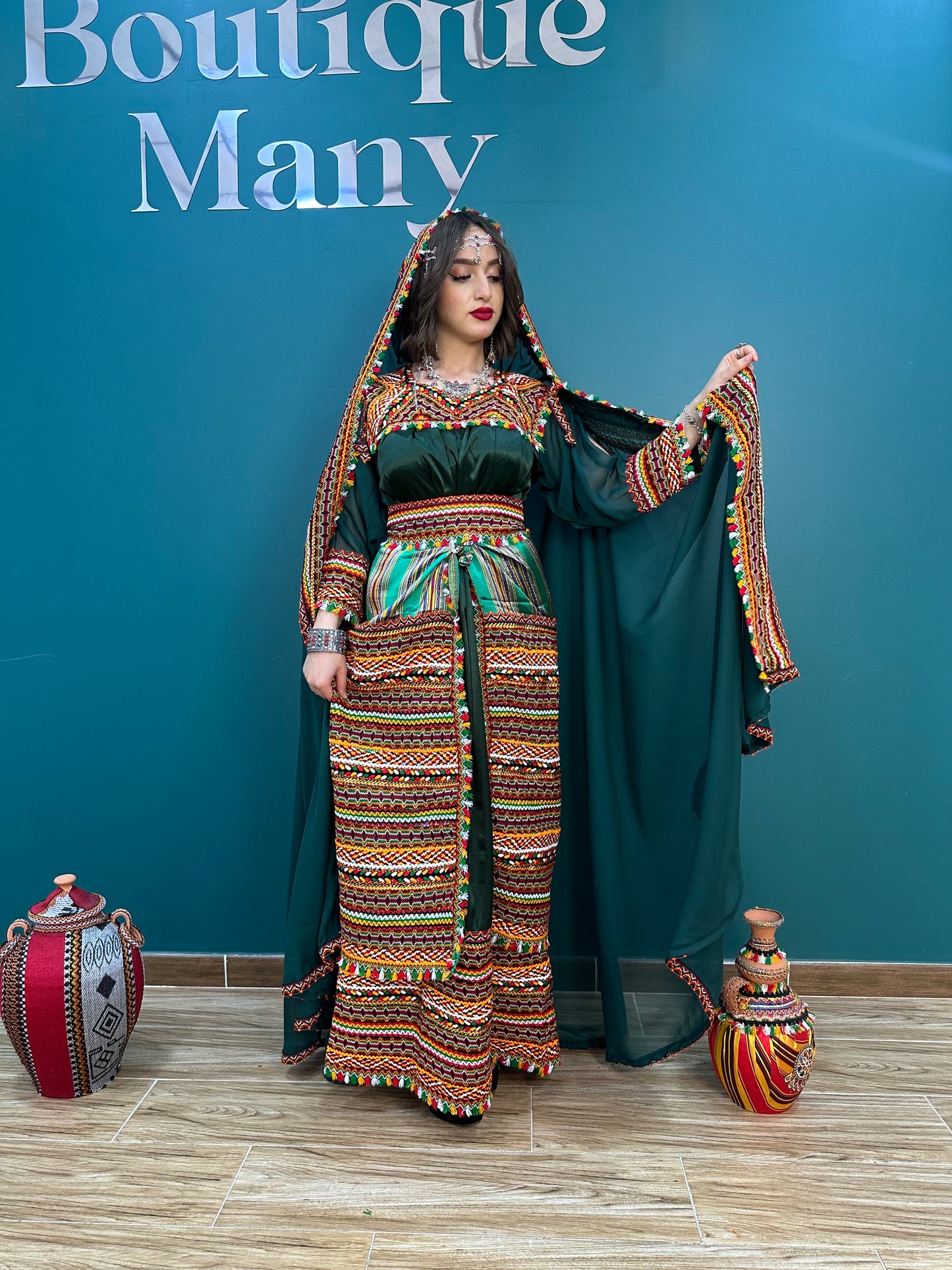 Robe kabyle W verte