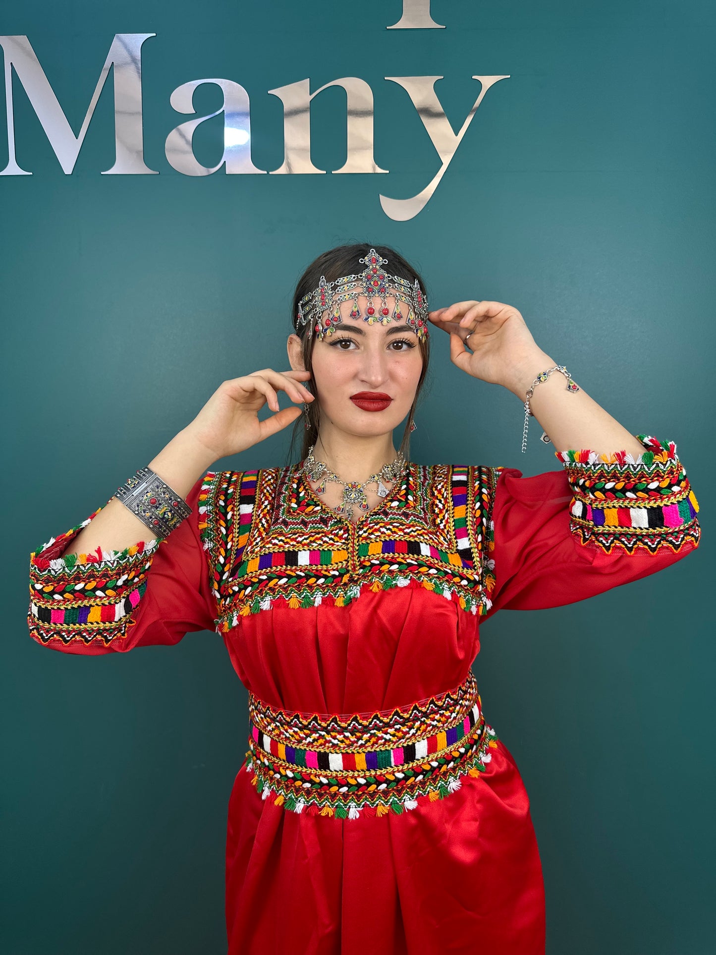 Robe Kabyle simple Nina rouge