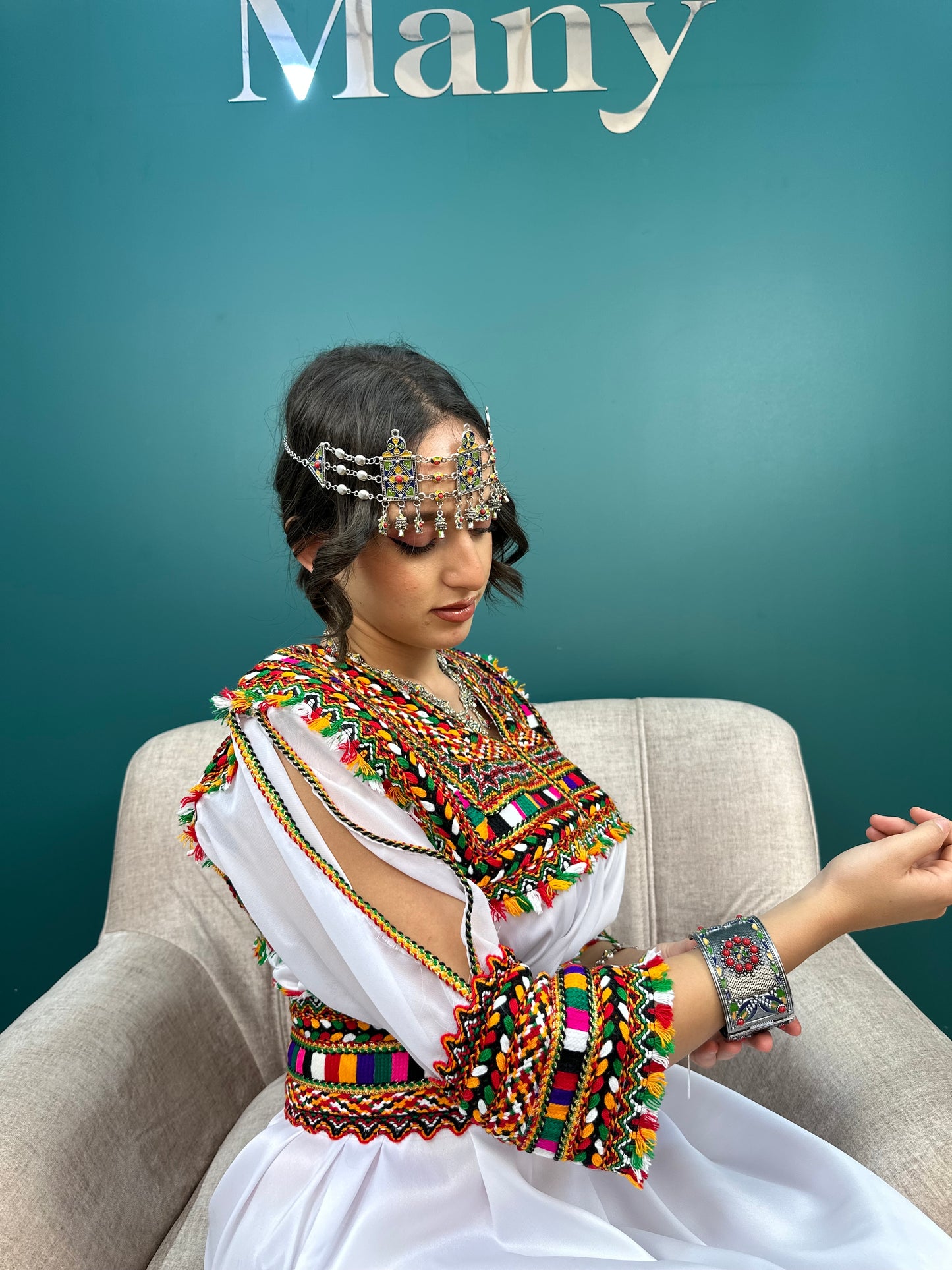 Robe kabyle simple Nina blanche