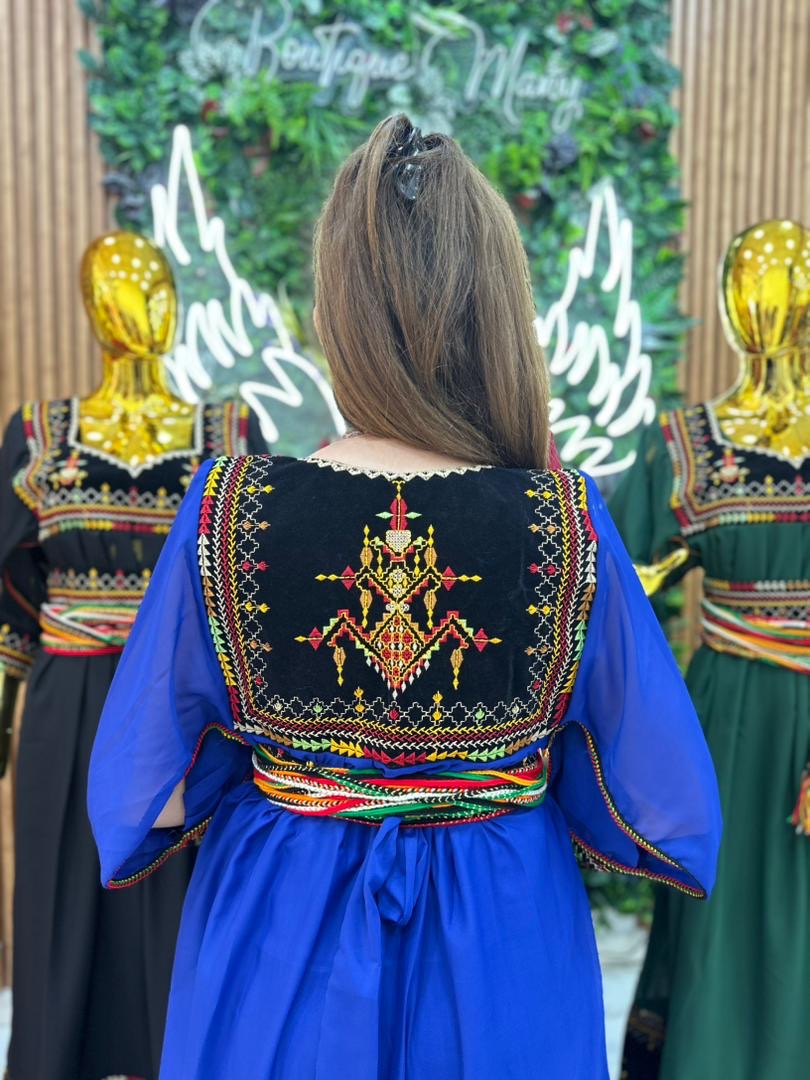 Robe Kabyle Thanina Bleu
