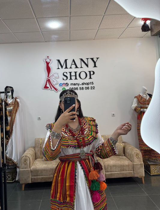 Robe kabyle Sonia avec fouta chargée