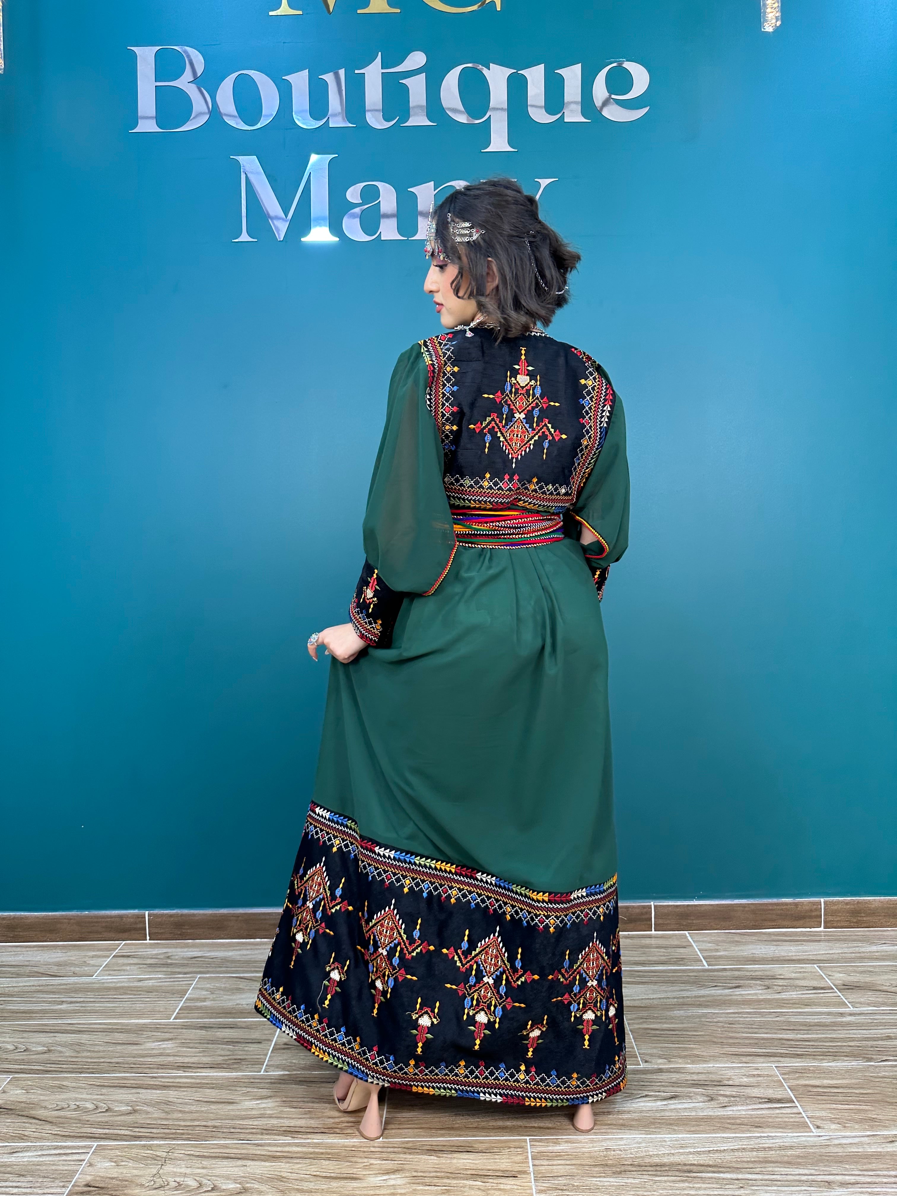 Robe kabyle online verte