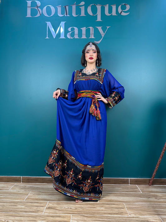 Robe Kabyle Thanina Bleue