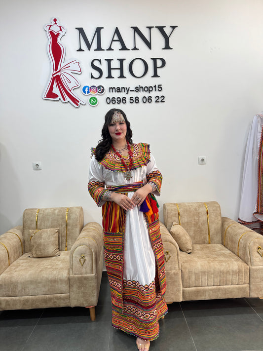 Robe kabyle Sonia avec fouta chargée