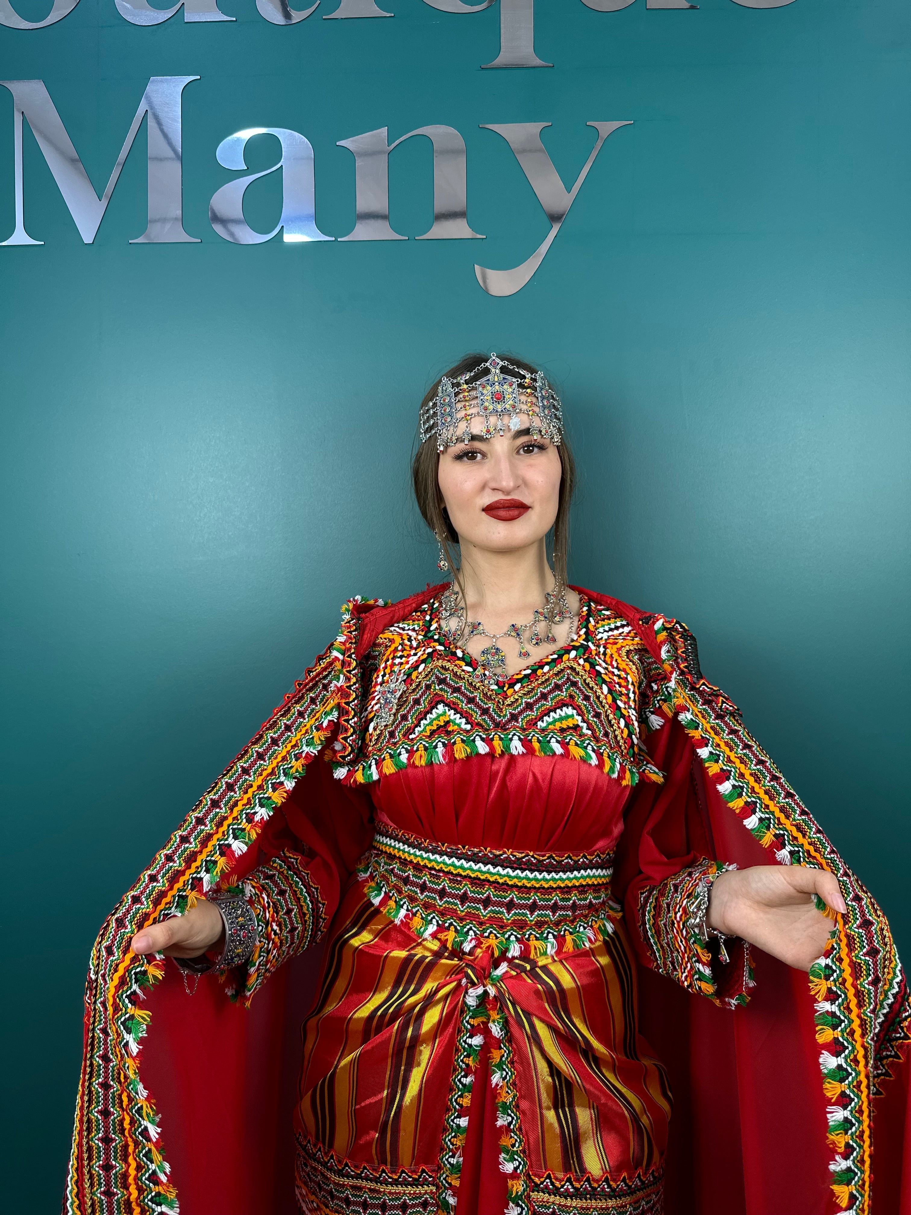 Robe kabyle rouge hot sale