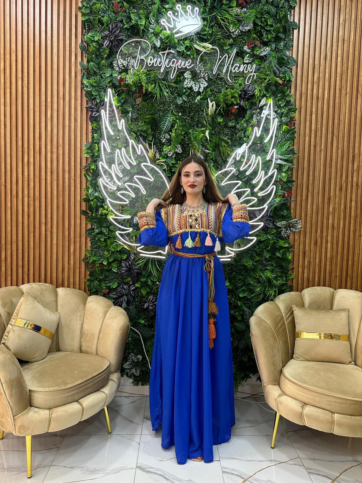 Robe kabyle simple broderie Tinhinane