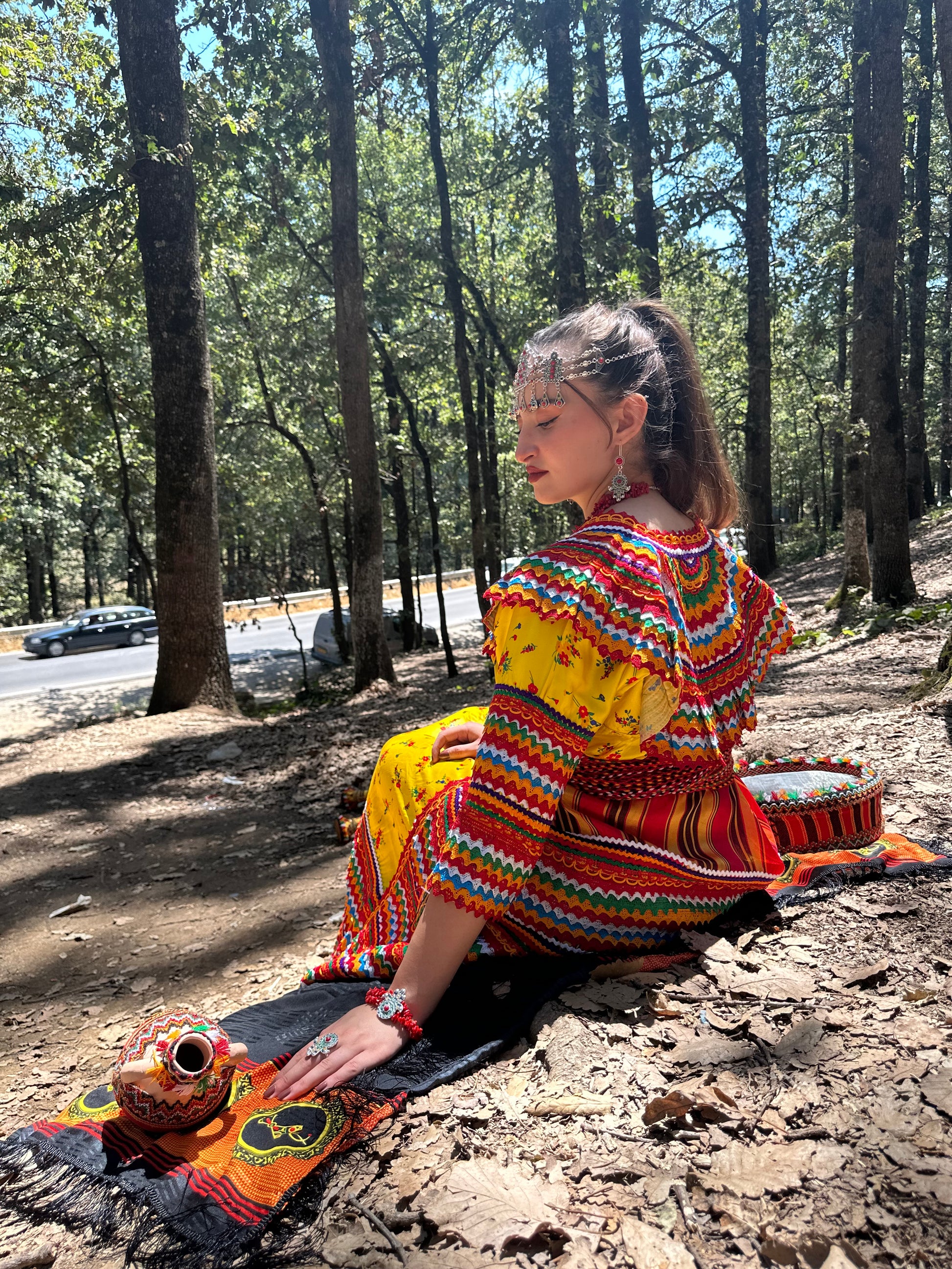 Robe Kabyle iwadiyen jaune – BoutiqueMany - Main Image