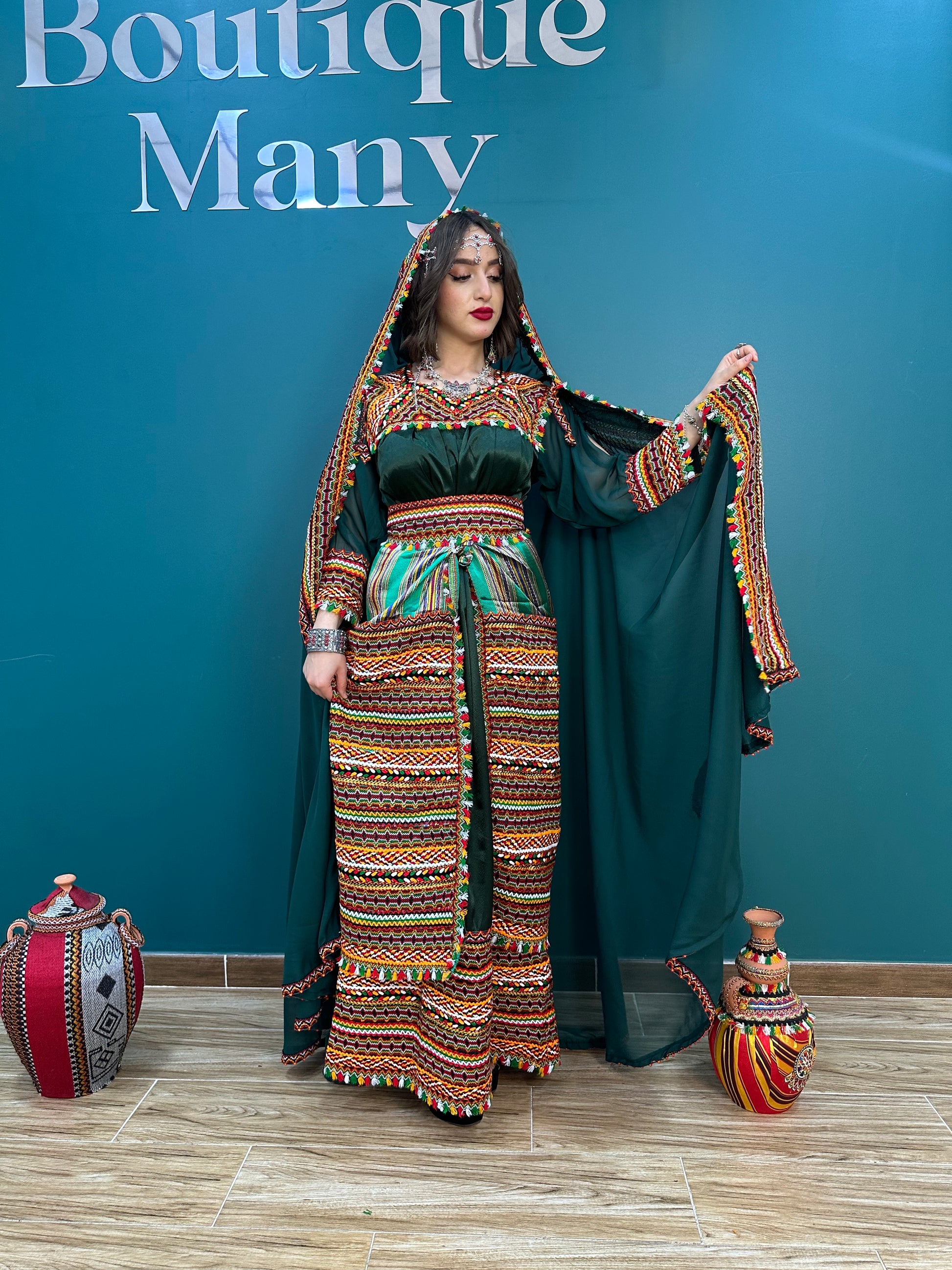 Robe kabyle W verte - Main Image
