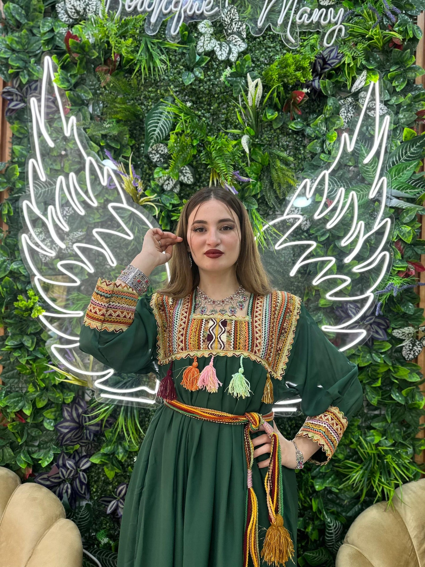 Robe kabyle simple broderie Tinhinane