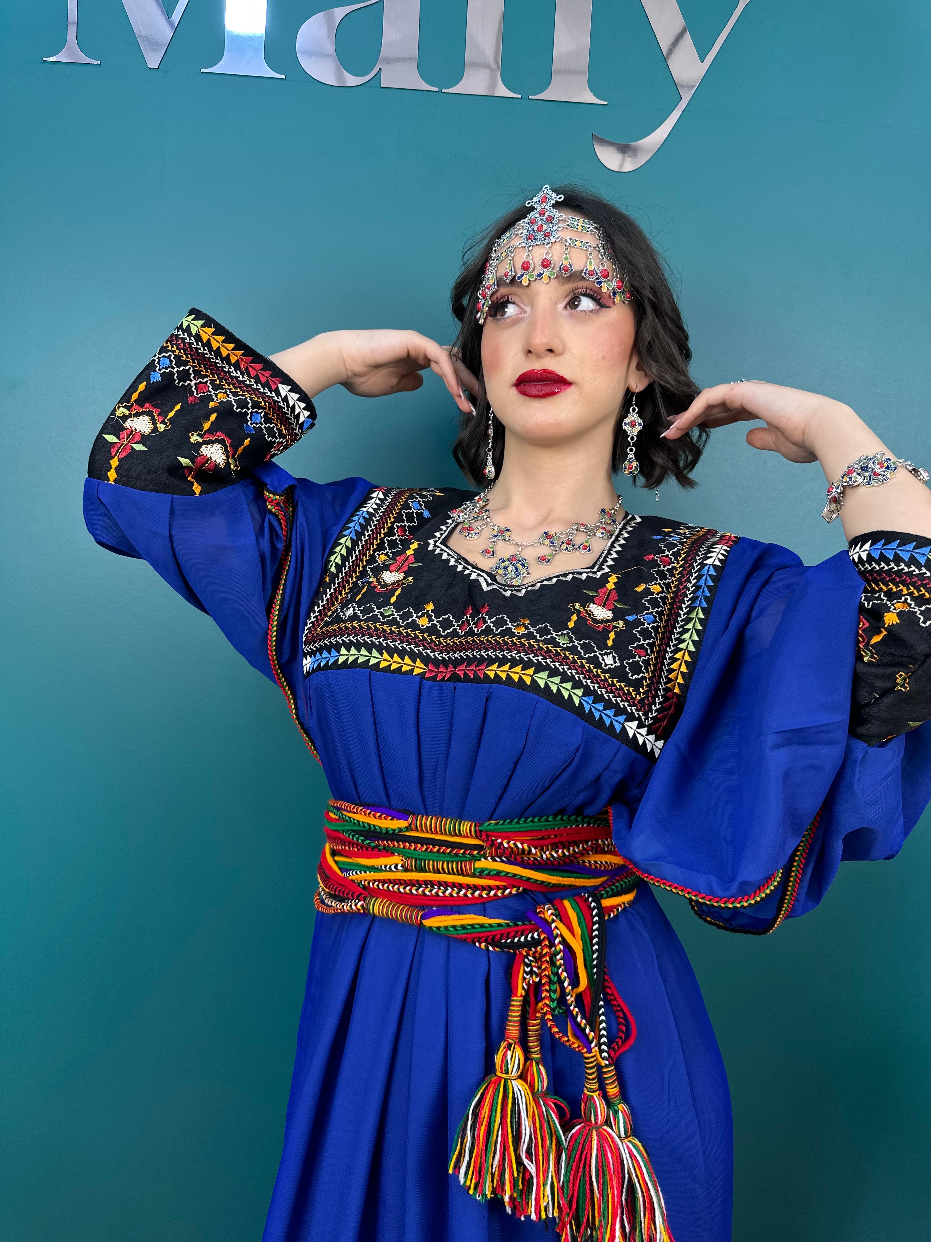 Robe Kabyle Thanina Bleue