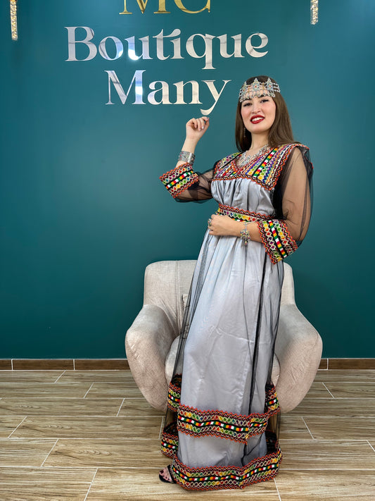 Robe Kabyle Nelya Simple Tulle Blanche