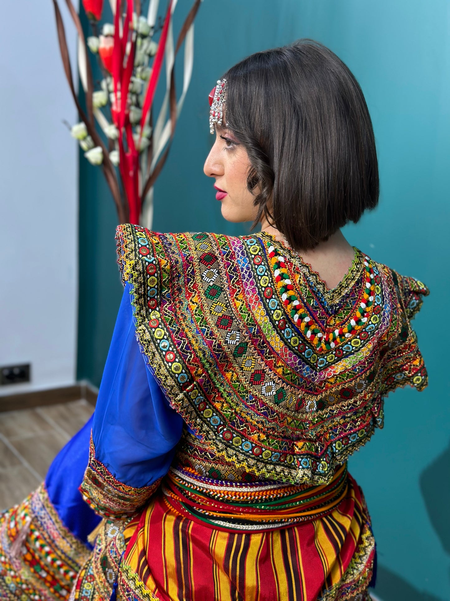 Robe kabyle Thiziri bleue