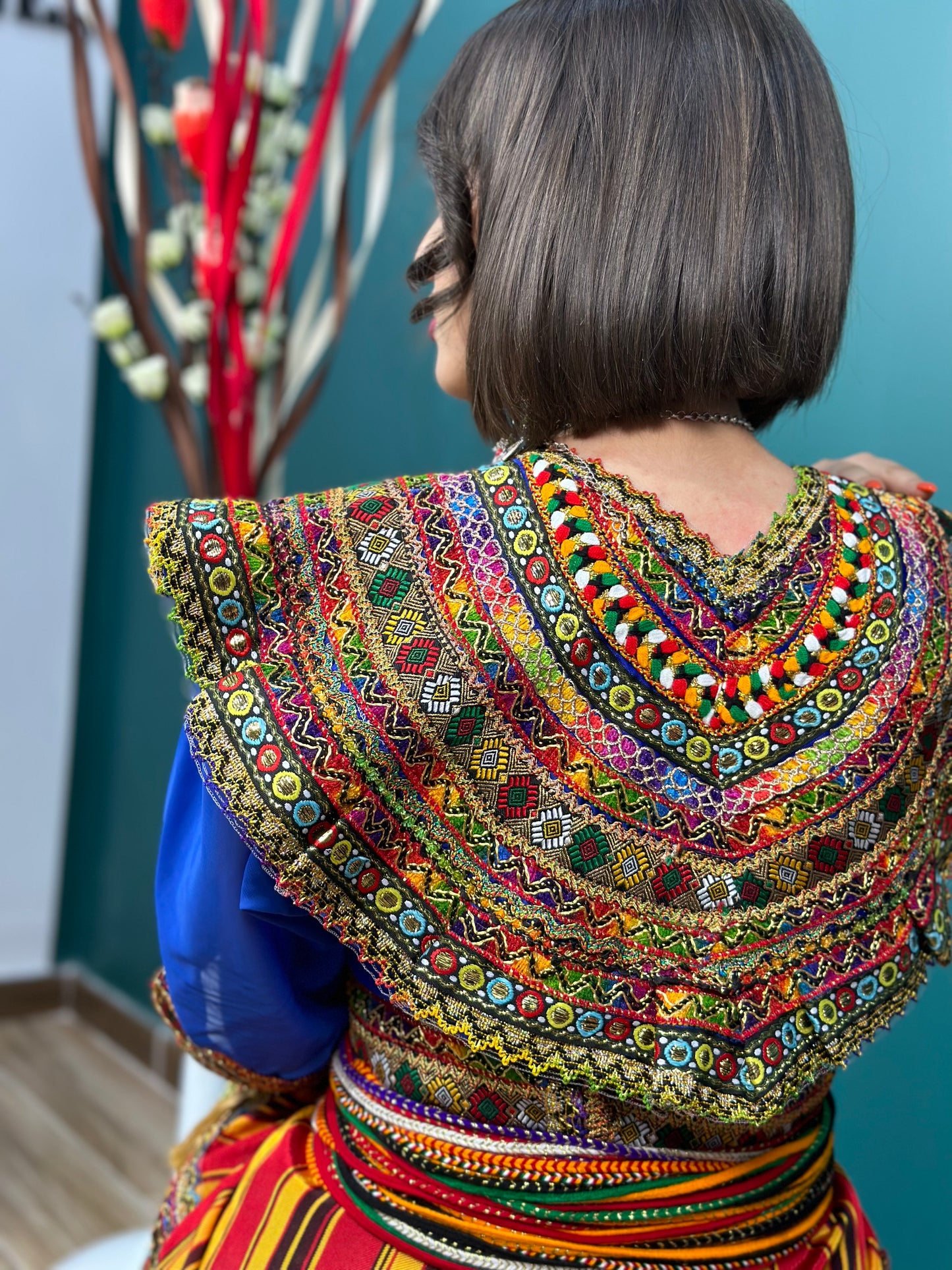 Robe kabyle Thiziri bleue